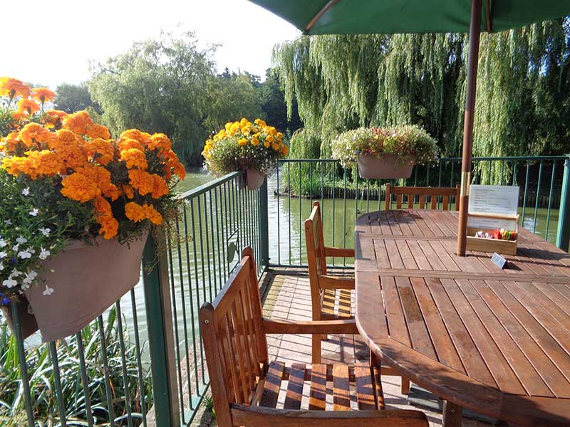 Waterside Cafe outside seating area